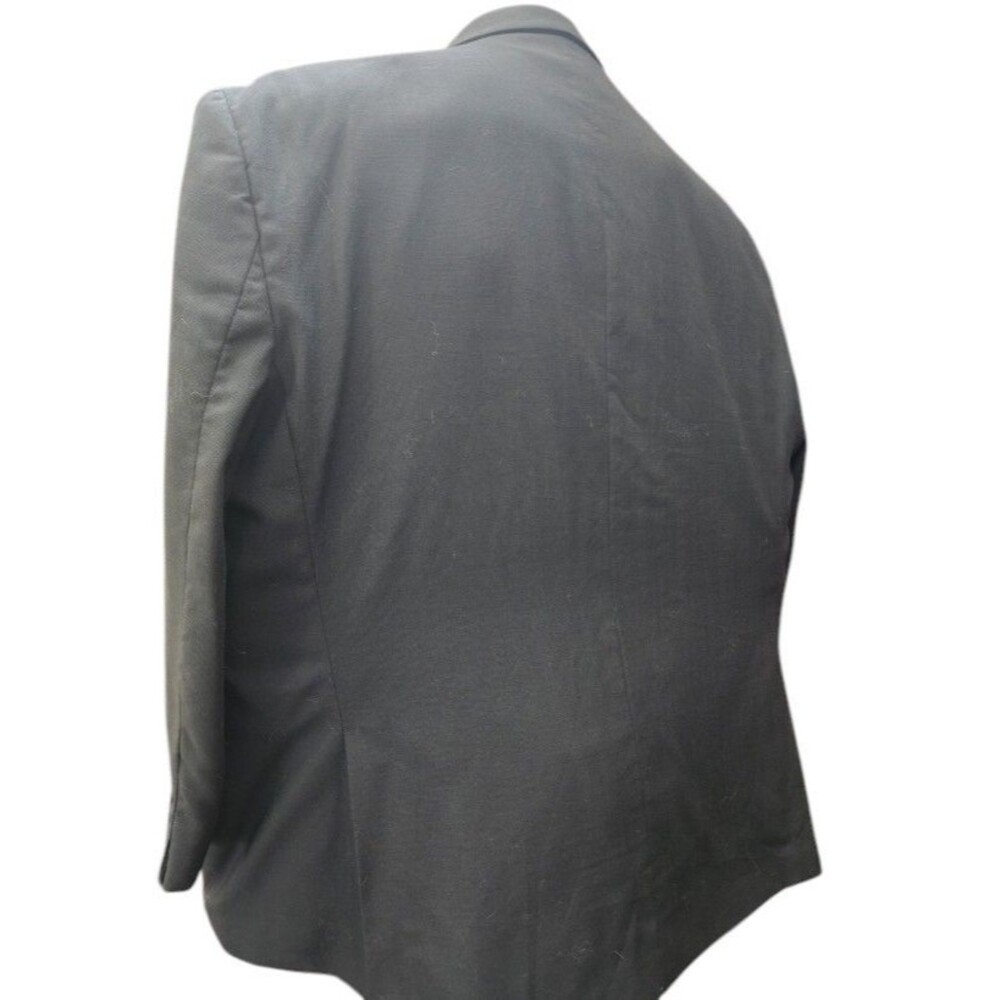Pronto Uomo Black Suit Coat Size 56 Regular Wool/Poly Blend - Picture 3 of 6